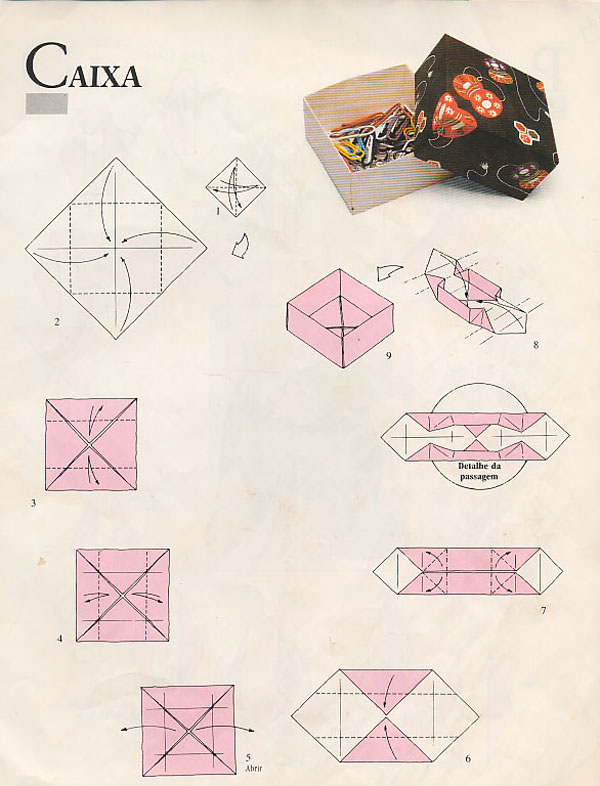 caixa em papel comum