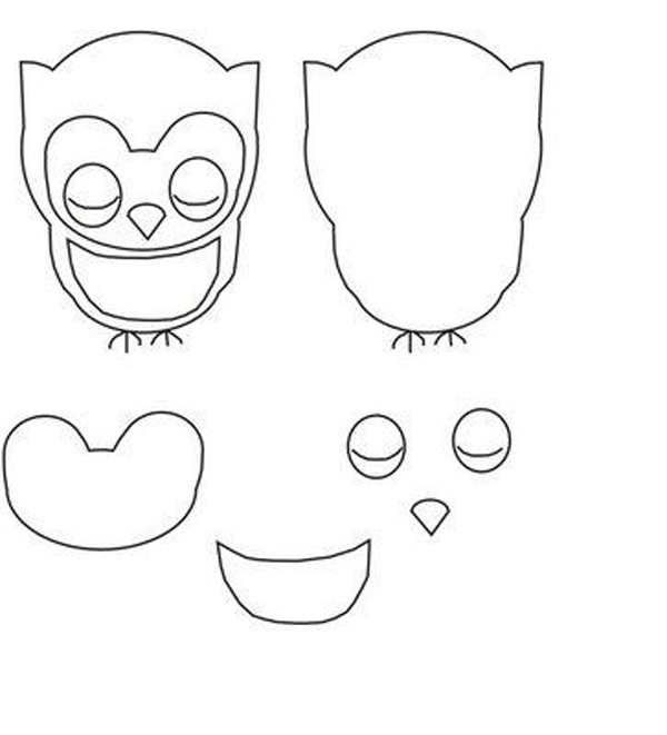 coruja em eva singela