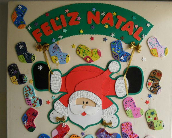 Painel de Natal para Escola: 20 Ideias - Artesanato Passo a Passo! Painel de Natal para Escola: 20 Ideias - Artesanato Passo a Passo!
