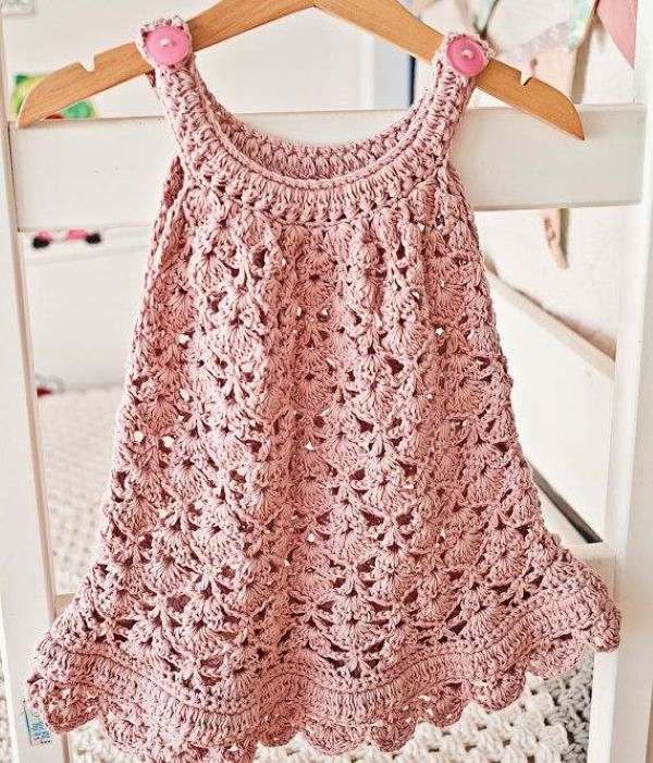 vestido de crochê para menina de 2 anos