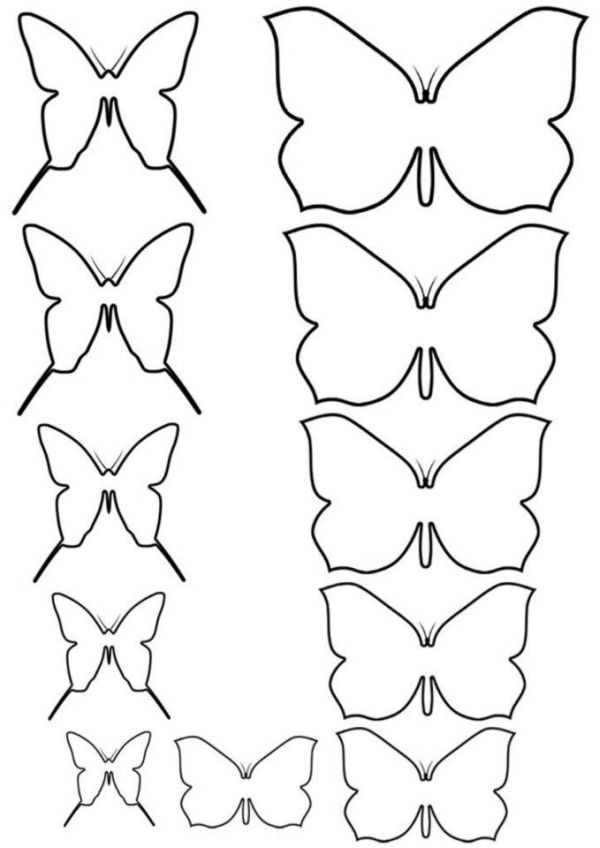 borboleta de papel moldes