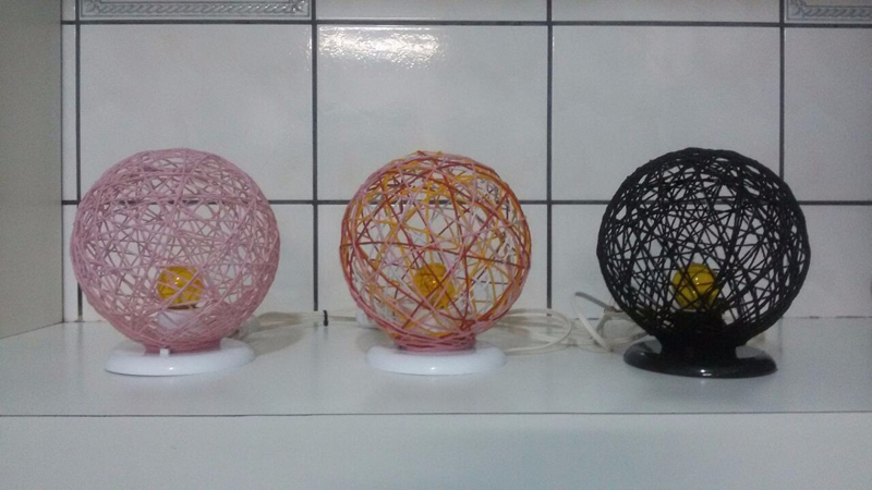 luminaria de barbante pequena luminaria de barbante pequena