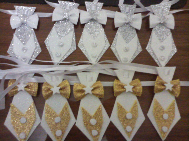 gravata em EVA metalizado