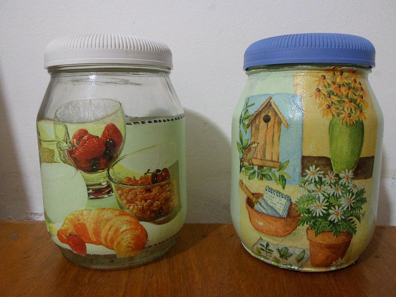 decoupage no vidro no pote decoupage no vidro no pote