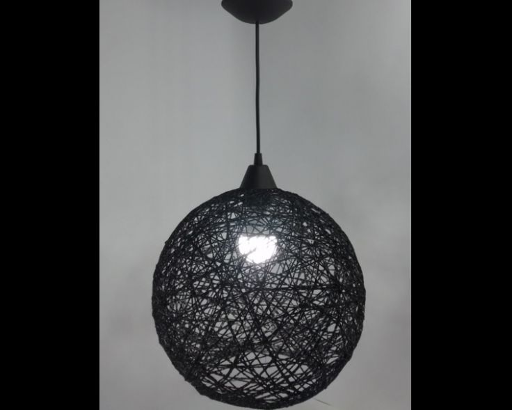 como fazer lustre de barbante 