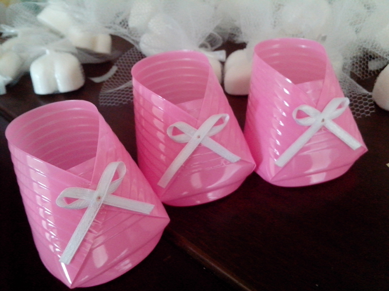 sapatinho de copo descartável rosa sapatinho de copo descartável rosa