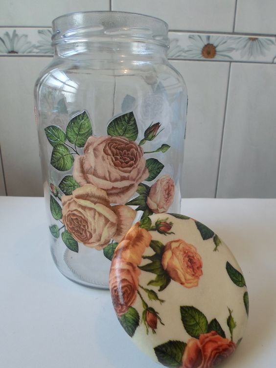 como fazer decoupage no vidro 