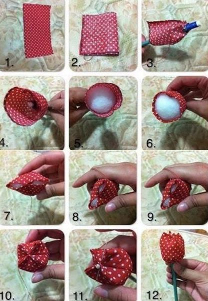 como fazer flor com tecido  como fazer flor com tecido