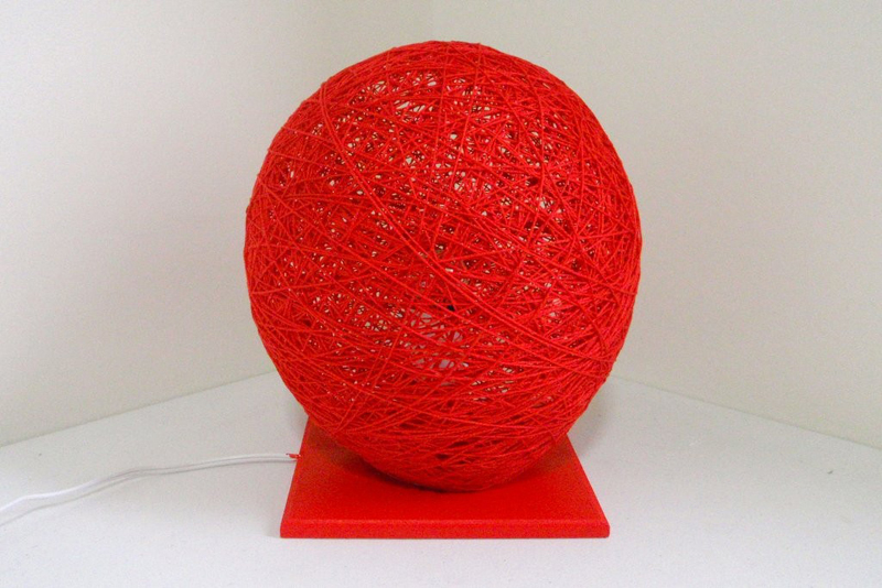 luminaria de barbante vermelha luminaria de barbante vermelha