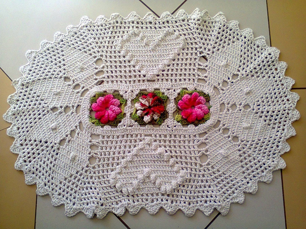 tapete de croche coração tapete de croche coração