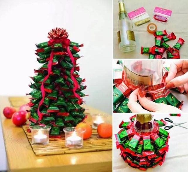 Árvore de Natal de bombom: 20 ideias de decoração deliciosas - Artesanato  Passo a Passo!