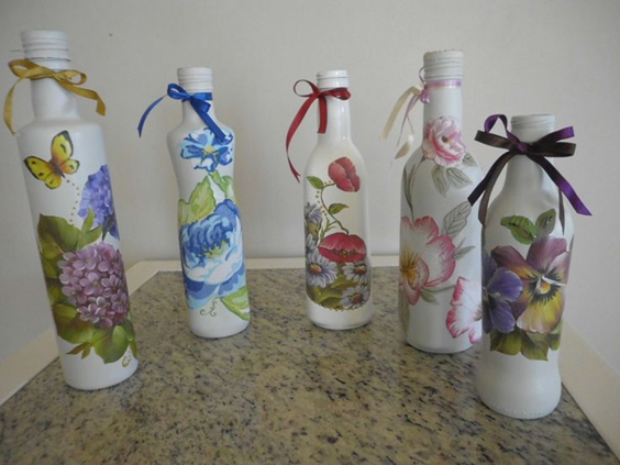 decoupage no vidro fitas