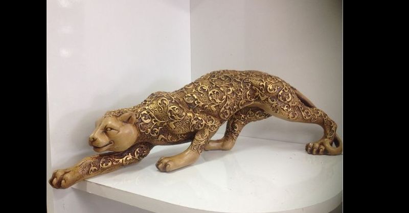 pintura em gesso onça