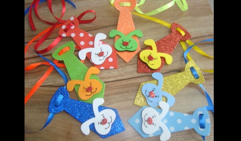 gravata em EVA de coelho