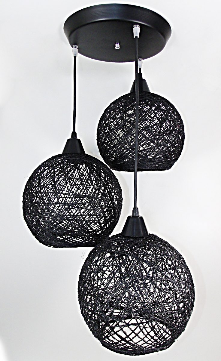 lustre de barbante preto