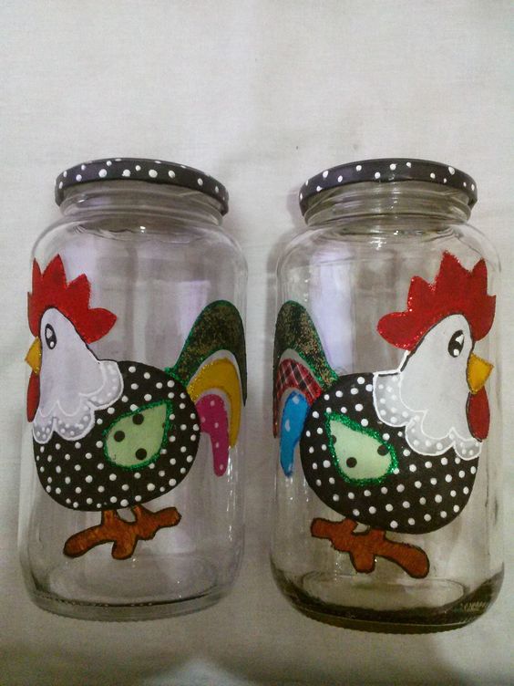 decoupage no vidro galinha decoupage no vidro galinha