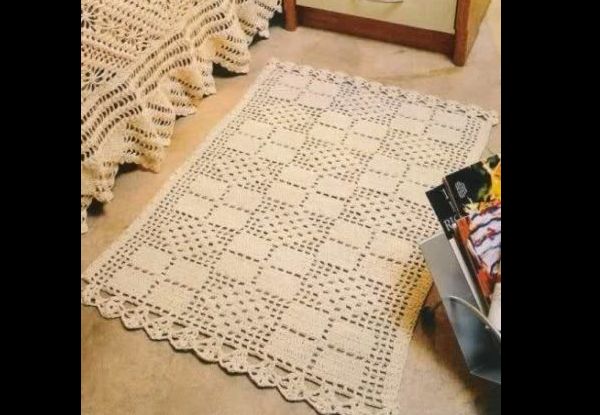 tapete de croche retangular  tapete de croche retangular