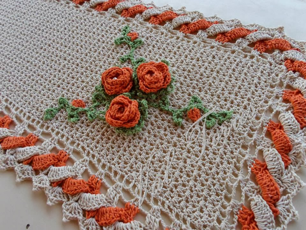 tapete de croche laranja tapete de croche laranja