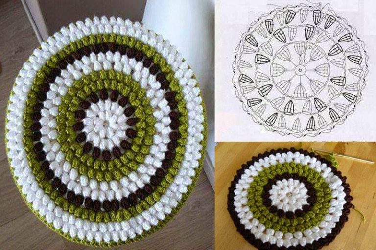 Porta prato de crochê: 30 ideias simples com gráficos e passo a passos ...