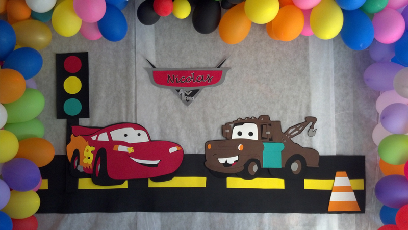 Painel de aniversário carros