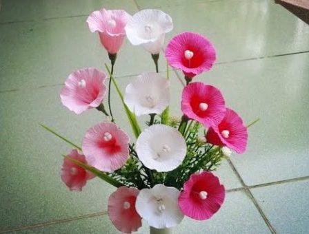 flor de crepom facil