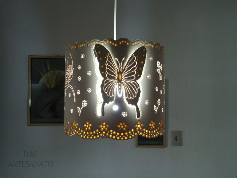 luminaria de pvc borboleta 