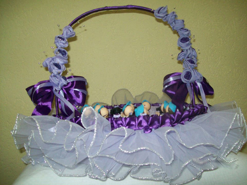cesta decorada roxa cesta decorada roxa