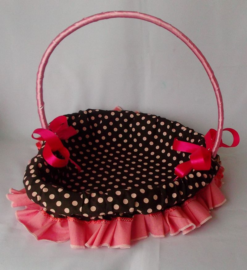 cesta decorada com tecido cesta decorada com tecido