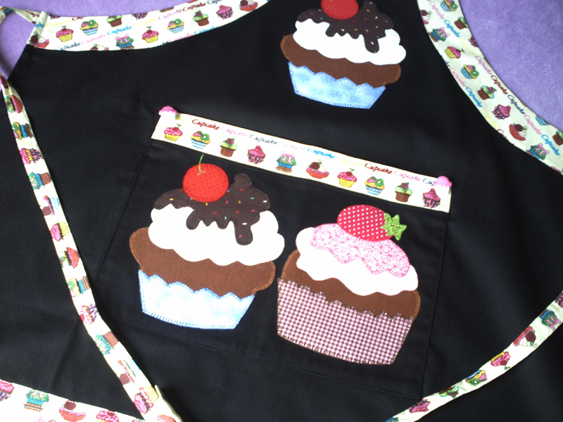 desenho de cupcake patchwork