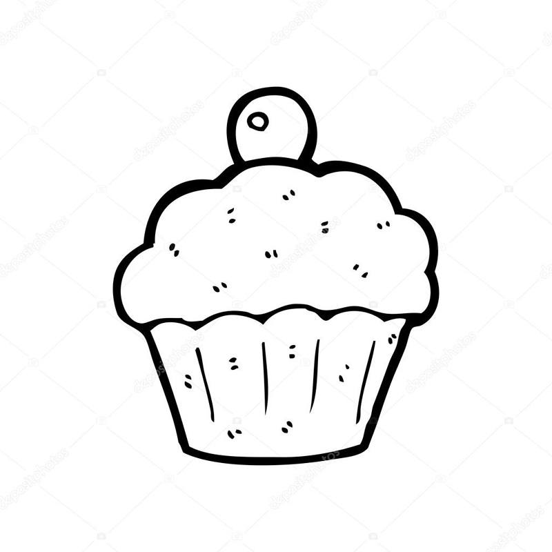 desenho de cupcake facil 