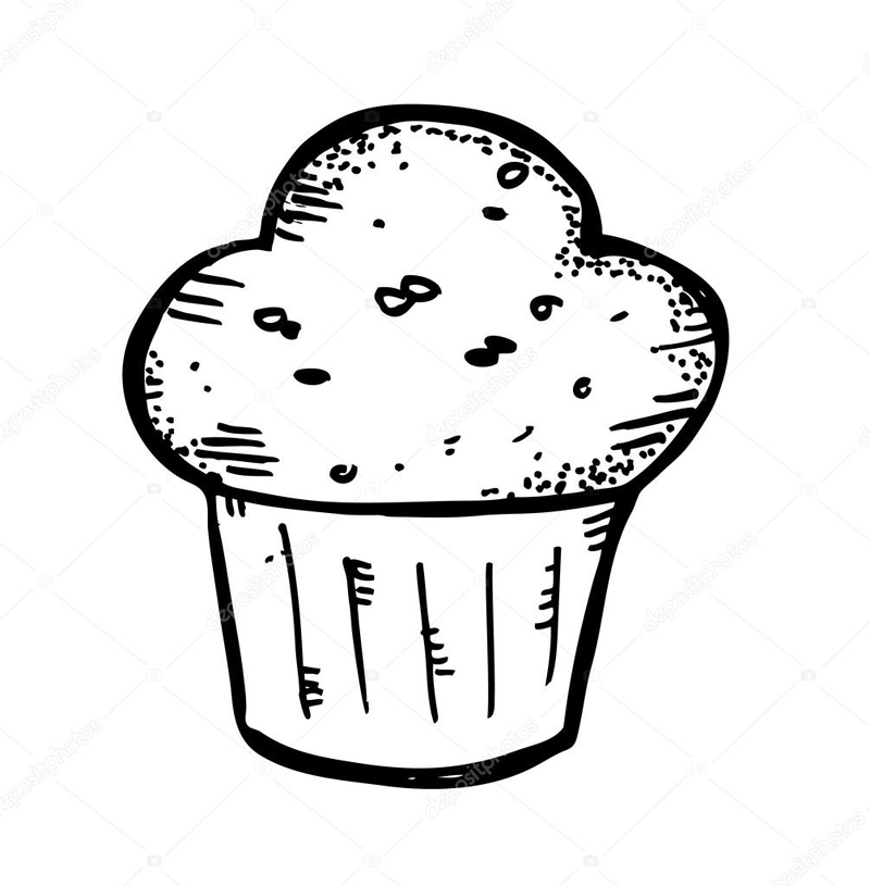 desenho de cupcake criativo