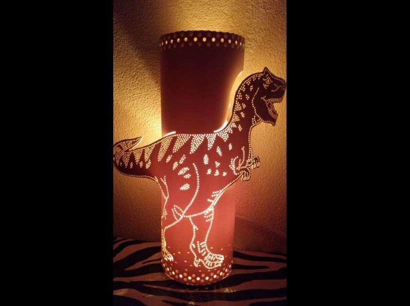 luminaria de pvc dinossauro