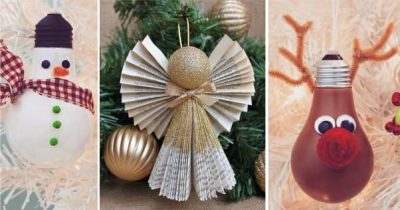 Enfeite de Natal com material reciclado: 25 Ideias - Artesanato Passo a ...
