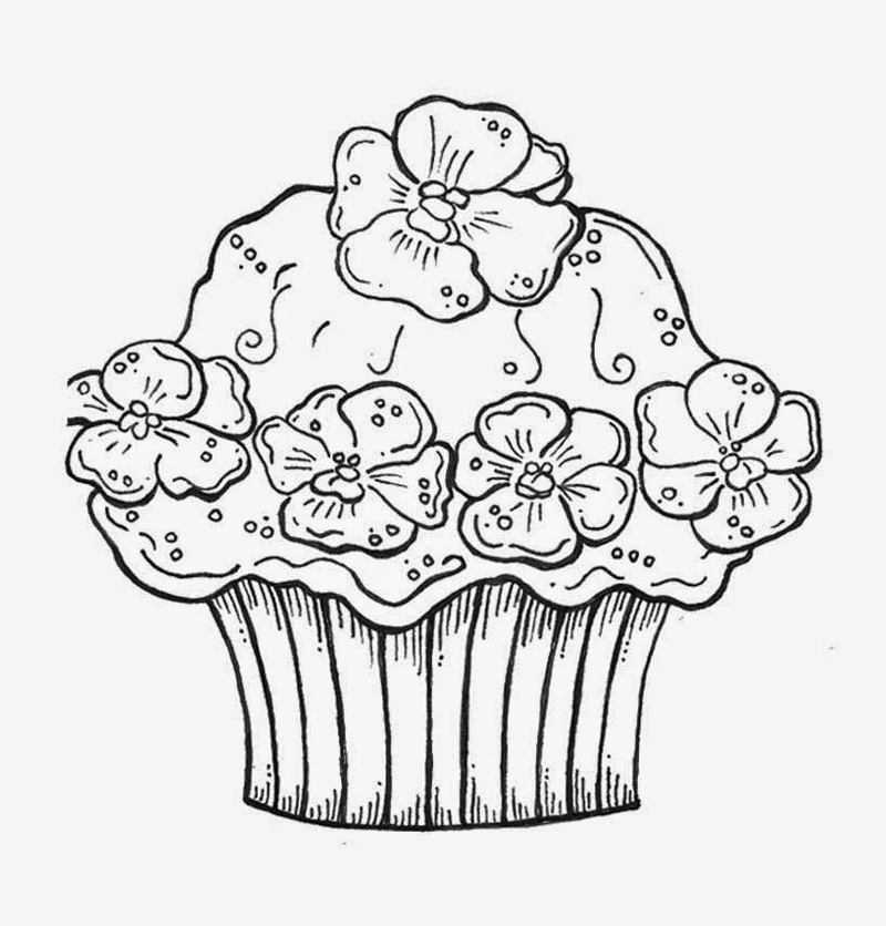 passo a passo desenho de cupcake 