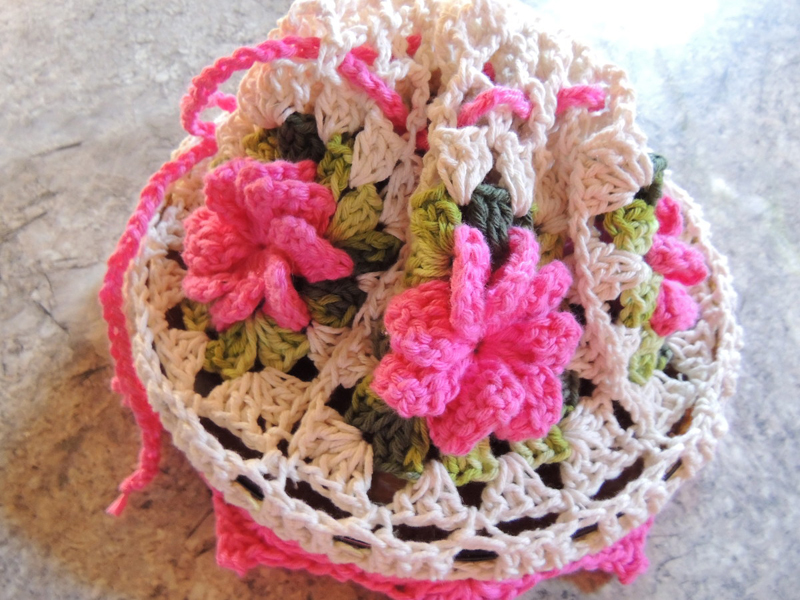 porta prato de croche pink