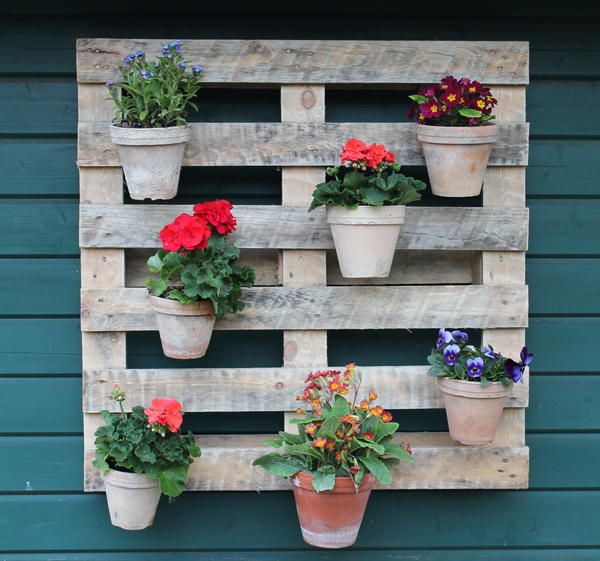 jardim de pallet externo 