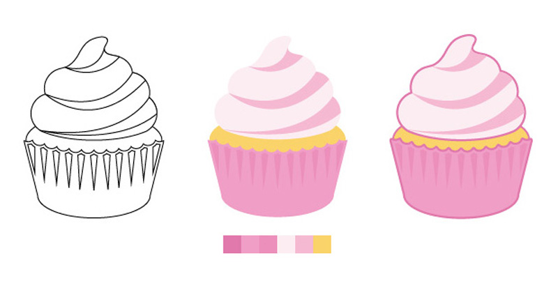 desenho de cupcake passo a passo