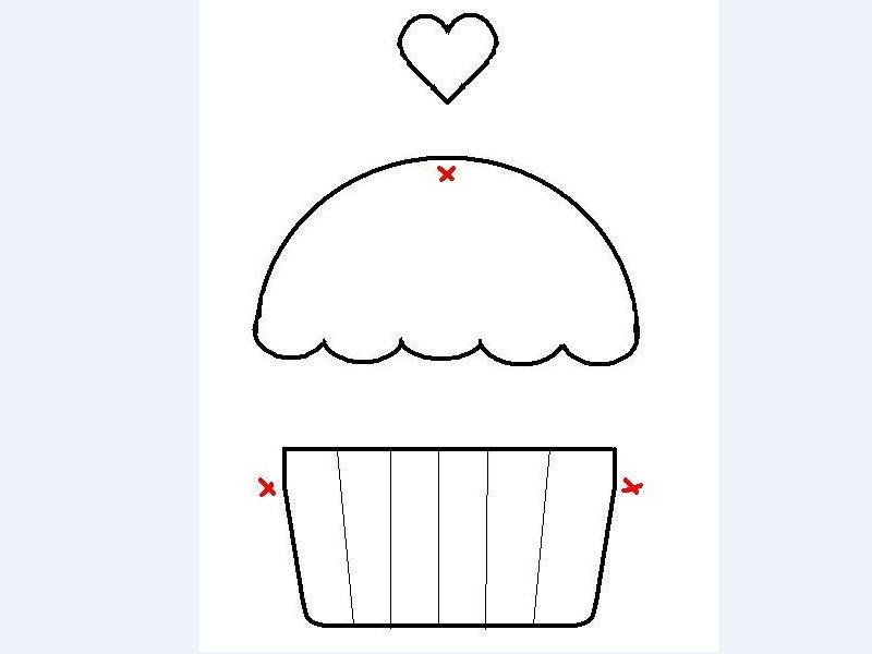 desenho de cupcake para artesanato