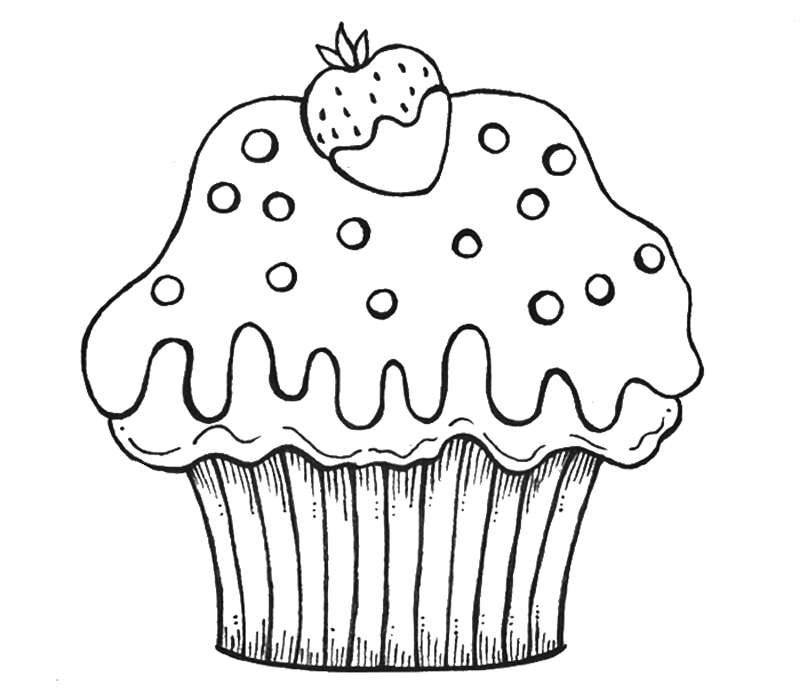 molde desenho de cupcake 