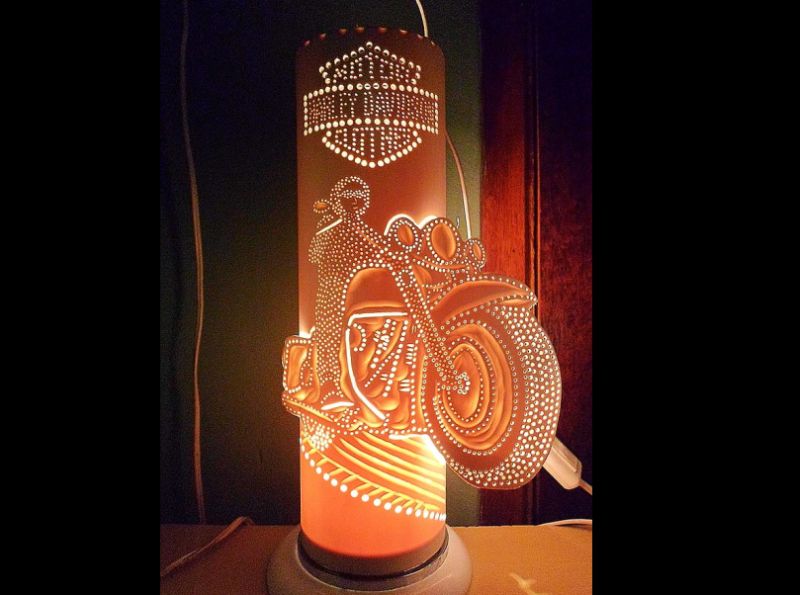 luminaria de pvc moto