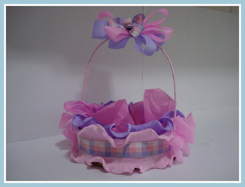 cesta decorada lilas cesta decorada lilas