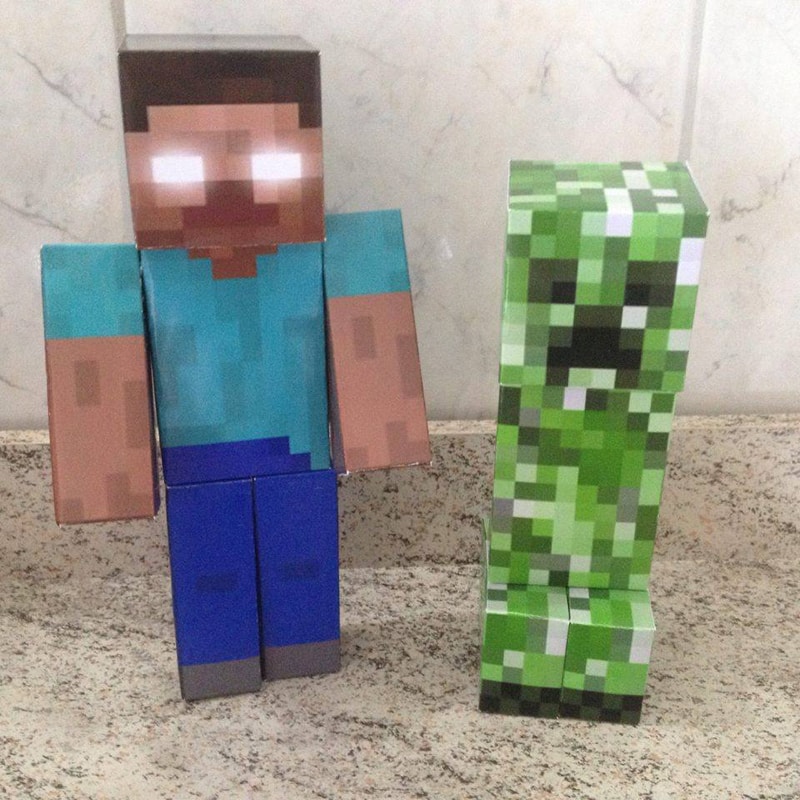 como fazer boneco minecraft passo a passo