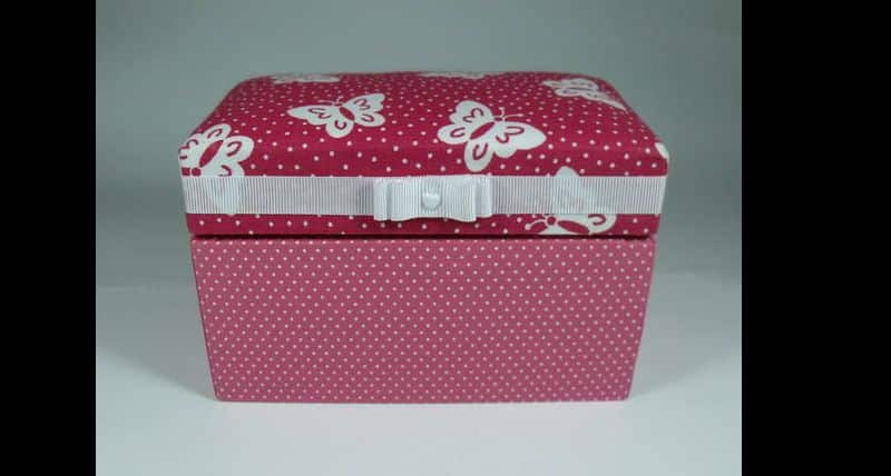 caixa decorada com tecido
