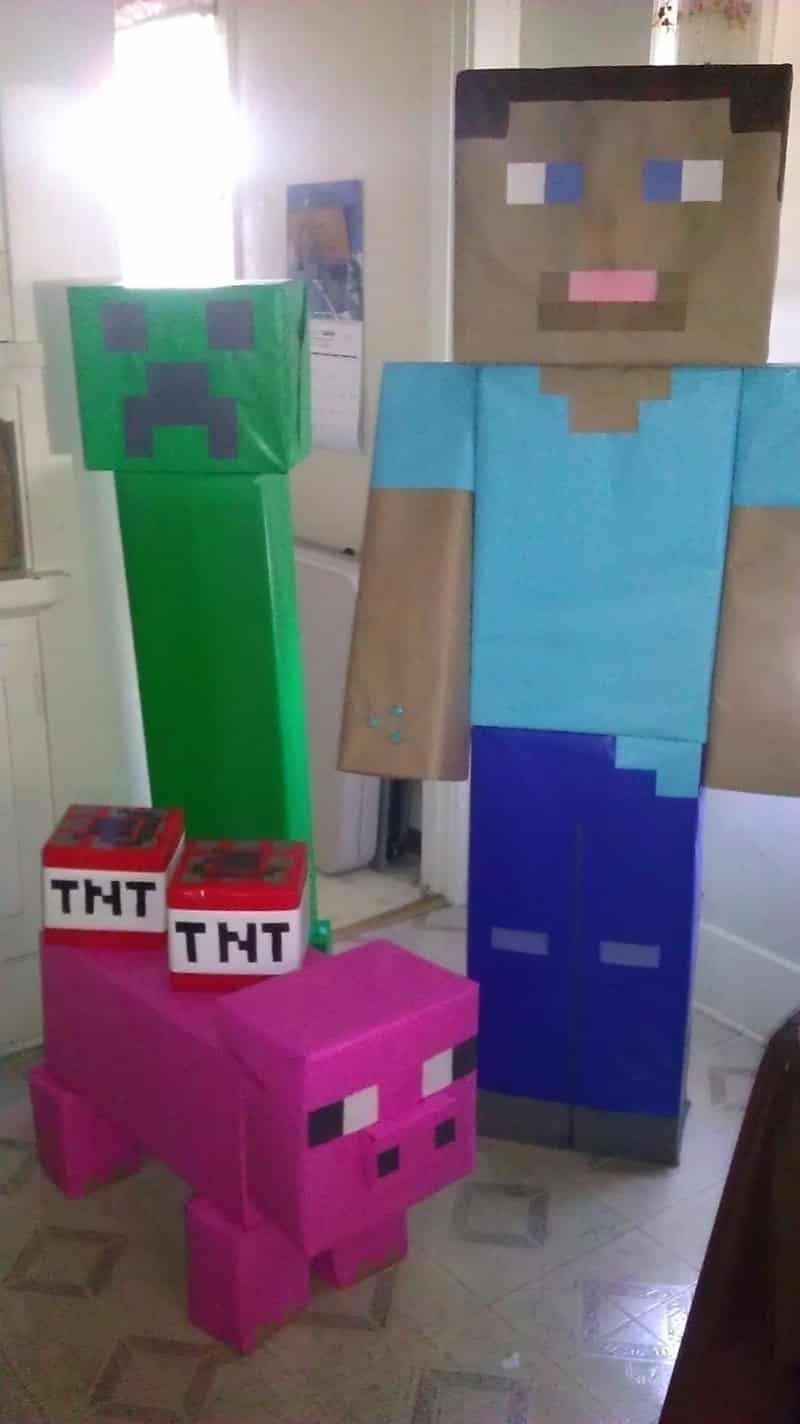 como fazer boneco minecraft 