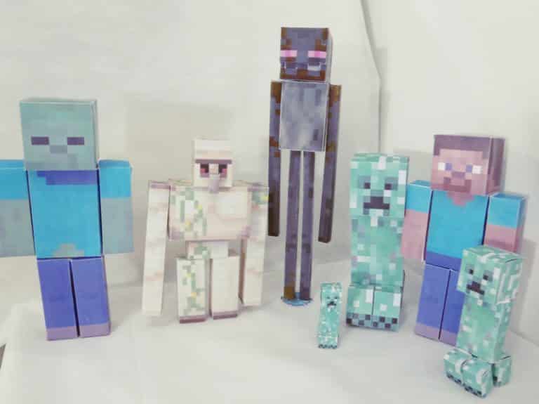 Bonecos do Minecraft de Papel: Como Fazer - Artesanato Passo a Passo!