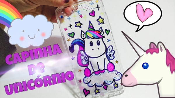 capinha de unicornio pintada