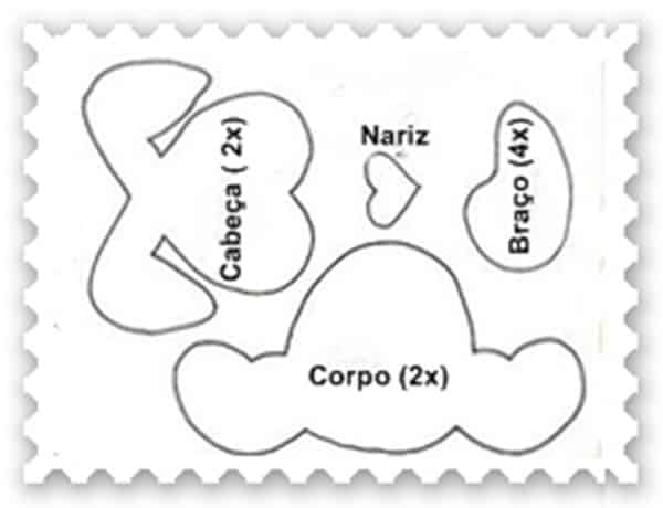 molde de coelho sentadinho