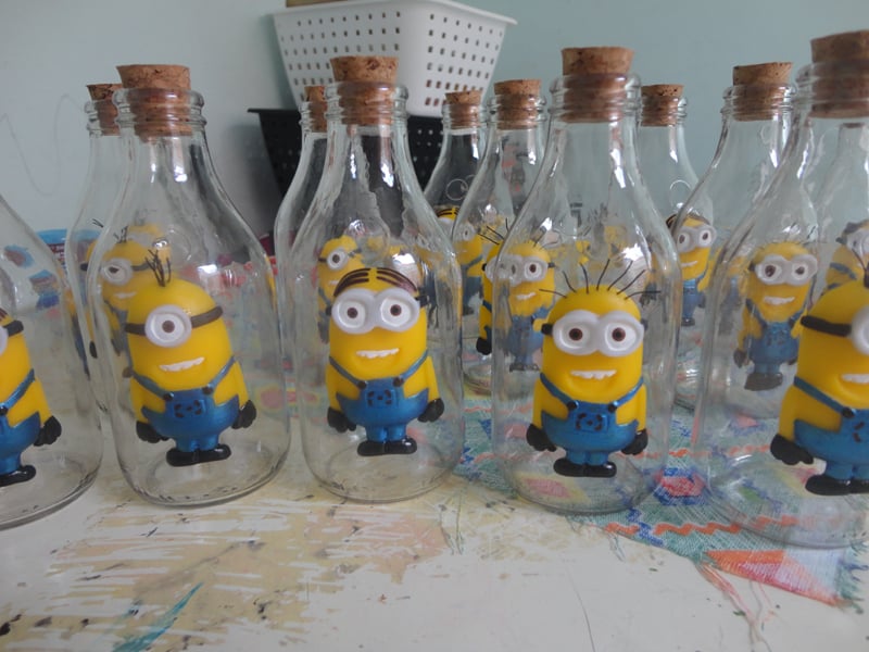 garrafinhas decoradas minion