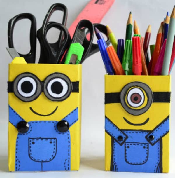 porta-trecos reciclado minion