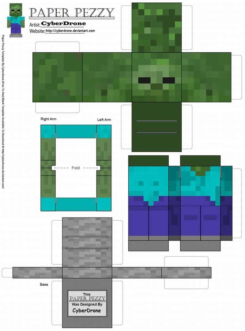 imprimir boneco minecraft 